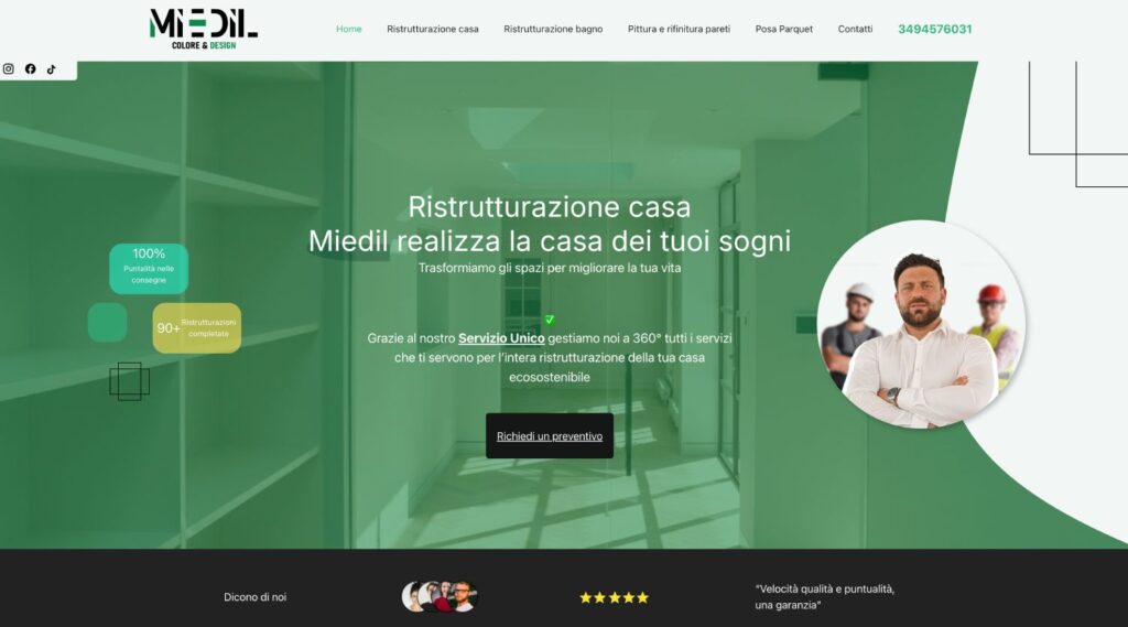 Realizzazione siti web per ristrutturazioni e imprese edili